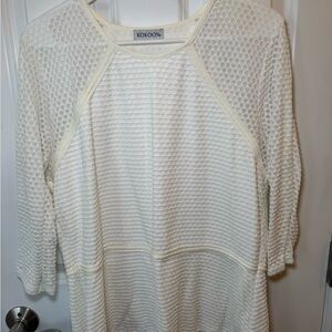 Kokoon Women's Cream Textured Blouse